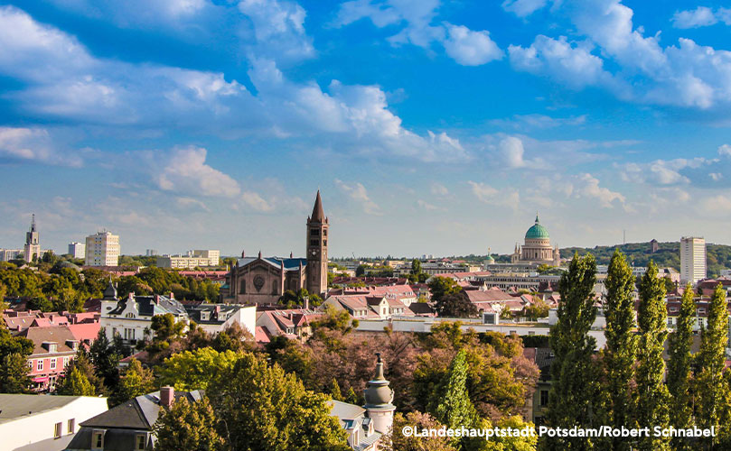 Panoramablick auf die historische Skyline von Potsdam. ©Landeshauptstadt Potsdam/Robert Schnabel