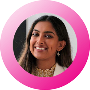 A person with smiley face