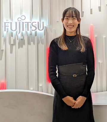 インタビューを受ける馬場咲希選手