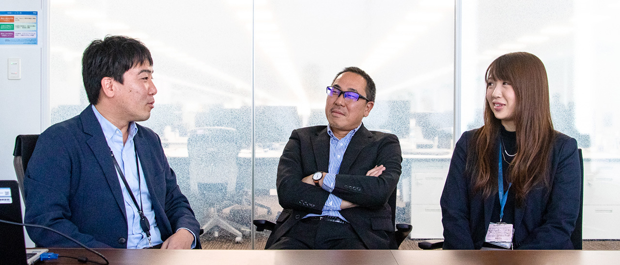 左から大岡 隆さん 、石原 眞也 部長（協業検討責任者）、瀬戸 千晴さん