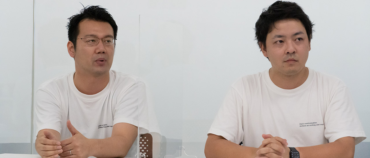 株式会社wevnalの西田氏（左）と森川氏（右）