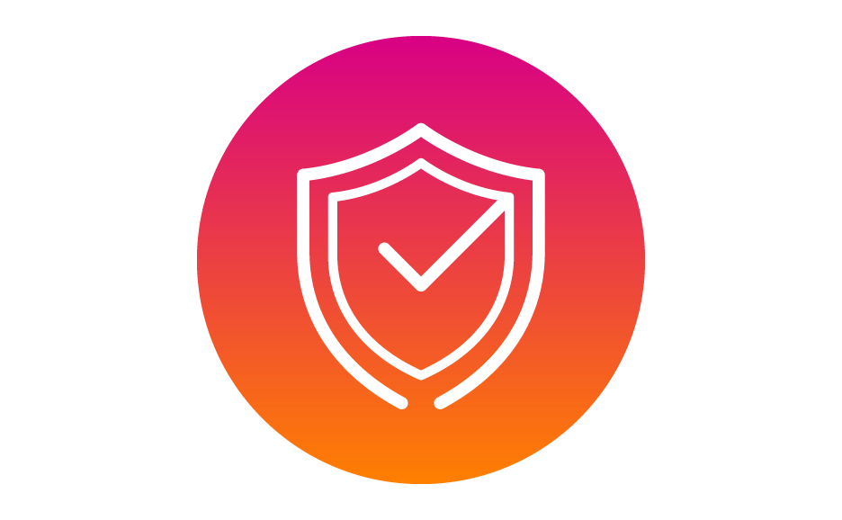 Icon of shield and checkmark
