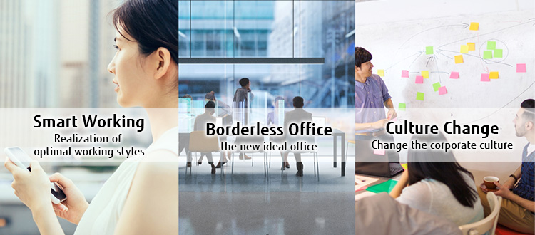 Fujitsu - Three pillars in “Work Life Shift”