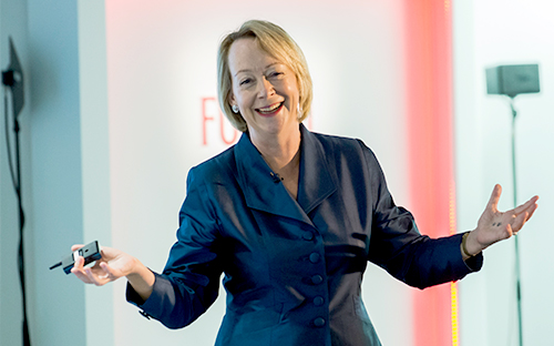 Woman giving a presentation