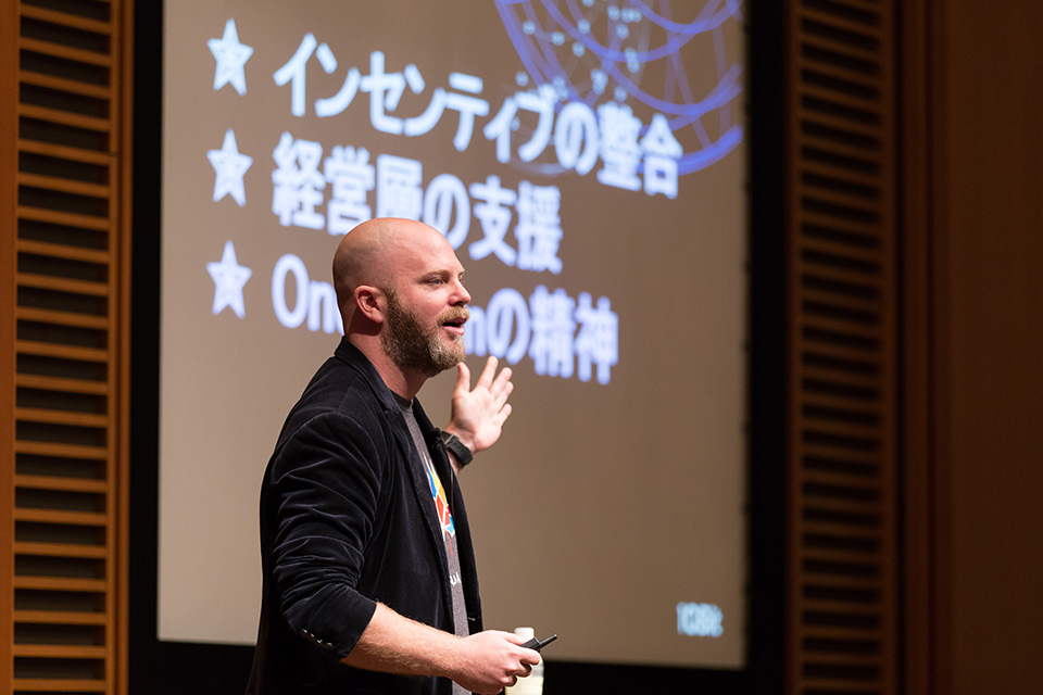 Man giving a presentation