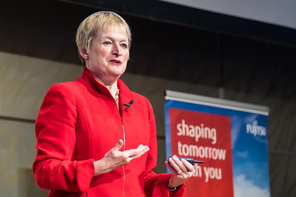 Woman giving a presentation