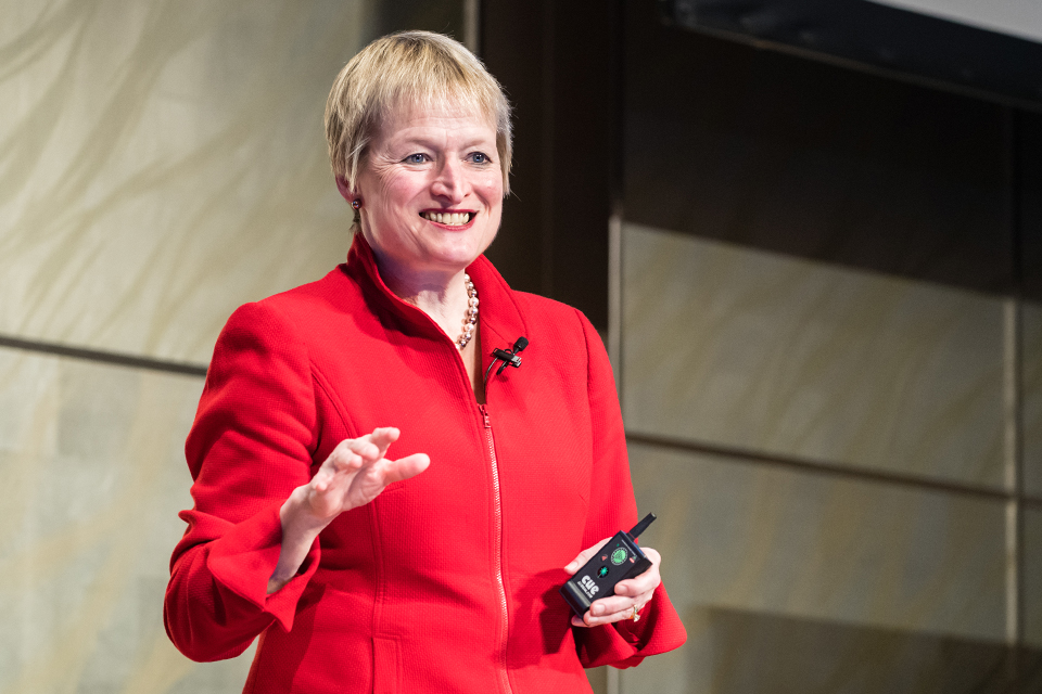 Woman giving a presentation