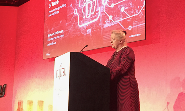 Woman giving a presentation