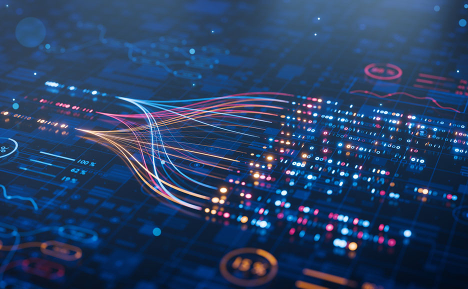 Monitor displaying AI-powered data analysis