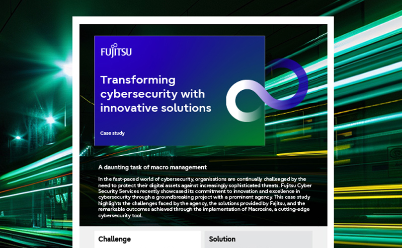 ภาพขนาดย่อของหน้าปกกรณีศึกษาที่มีชื่อว่า “Transforming cybersecurity with innovative solutions”