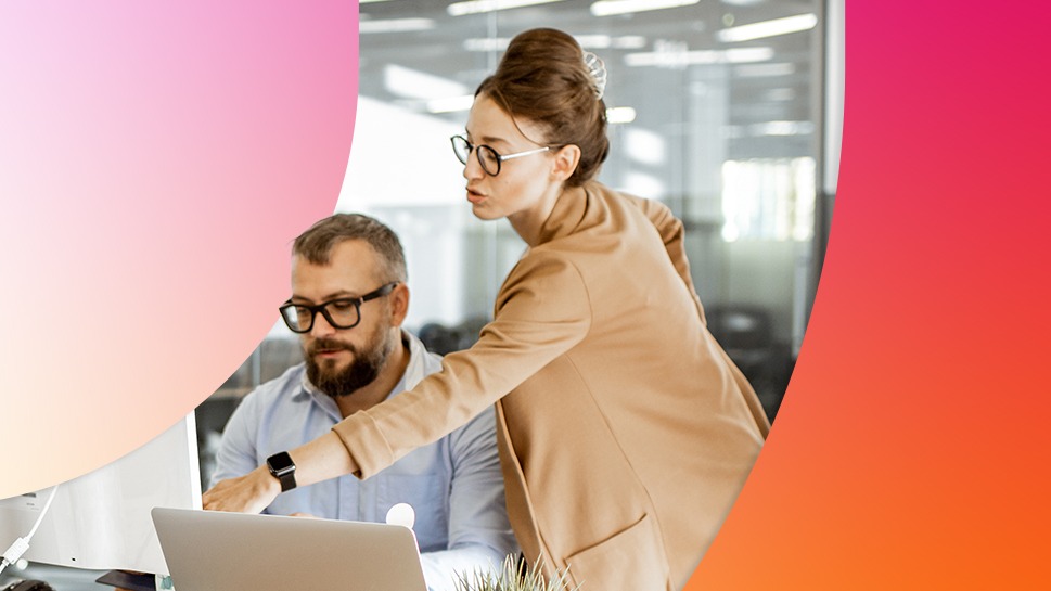 Two colleagues working together to detect threats