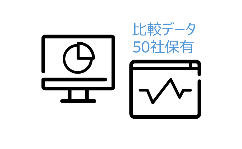 50社比較データ分析のイメージ図