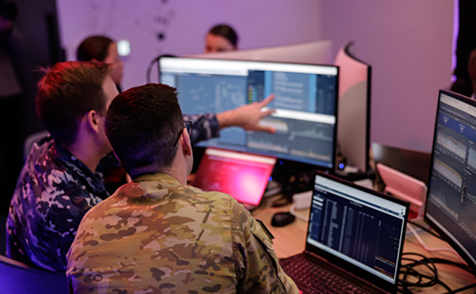 Defence personnel monitoring computers within the National Deskside Support
