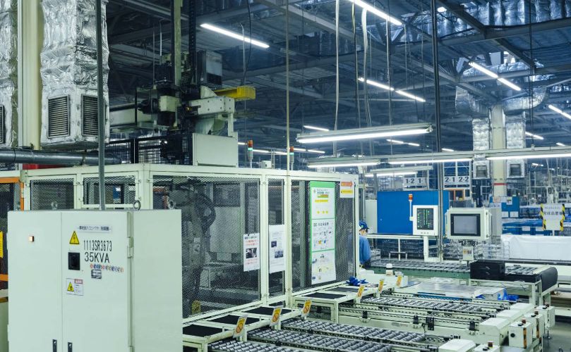 A factory with many machines