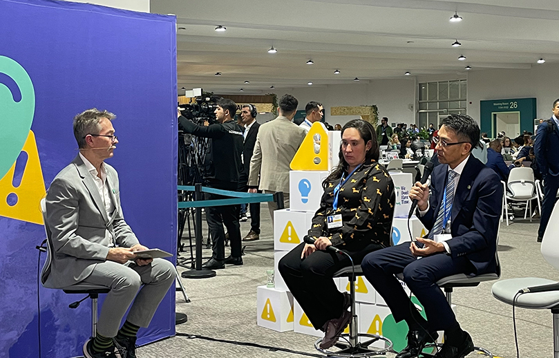 Fujitsu's Takashi Yamanishi CSSO attending a media-sponsored session