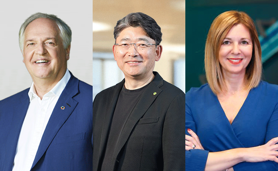 ユニリーバ元CEOポール・ポールマン氏と、富士通の習田晋一郎、ラウラ・ボナミッチ