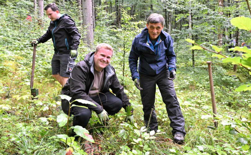 Racks4Roots powered by Fujitsu: Impressionen von der Baumpflanzaktion am Sillbach-Wasserfall