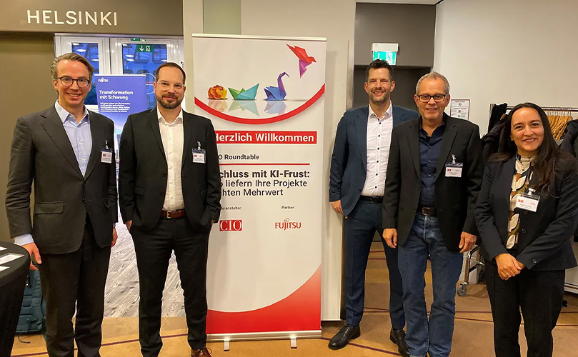 Roundtable: Die Sprecher des Abends (v.l.n.r.): Phillip Schlenkhoff, Thomas Diener, Maximilian Schulze-Berl, Christoph Lixenfeld, Veronica de la Pena