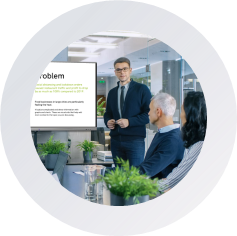 icon Visual representation of digital transformation solutions for enhancing business efficiency and innovation.