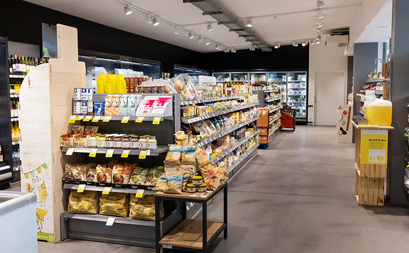Interior of a large grocery store