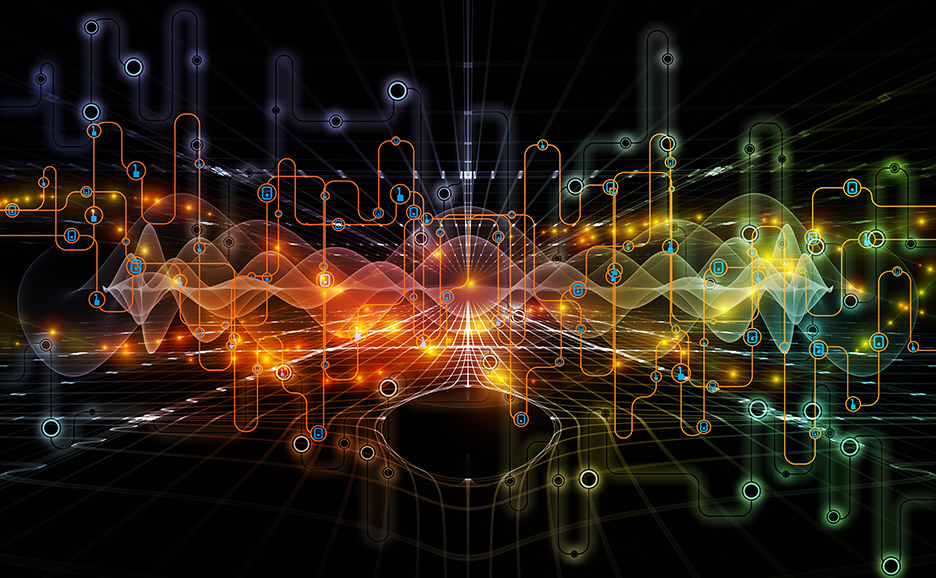 デジタルデータフローの抽象的な回路図