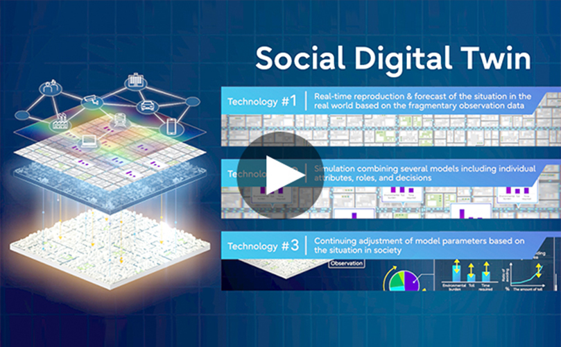 Imagen en miniatura de un vídeo de Fujitsu Social Digital Twin Technology