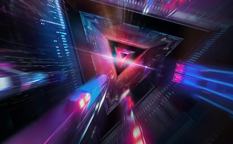 Image of abstract triangular light