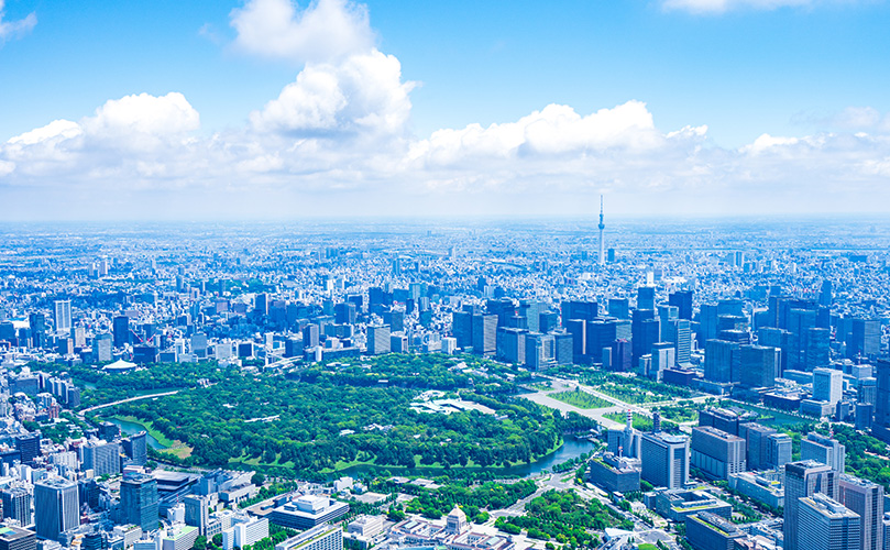 Aerial view of Tokyo
