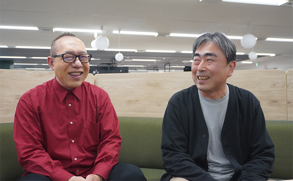 The photos are from left to right: Kouichi Iida and Yosuke Oba of Fujitsu Research.