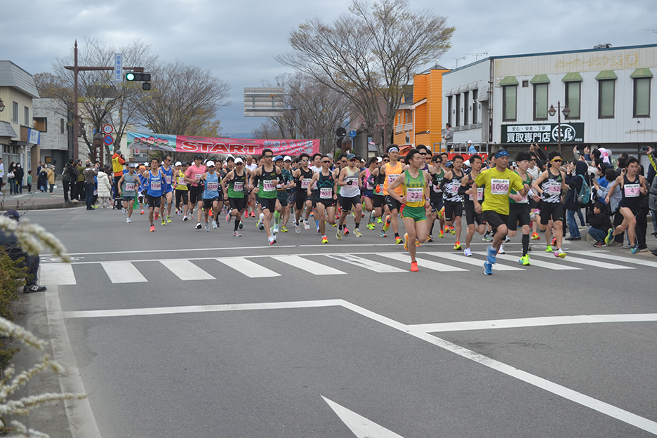 伊達ももの里ふれあいマラソン大会の様子