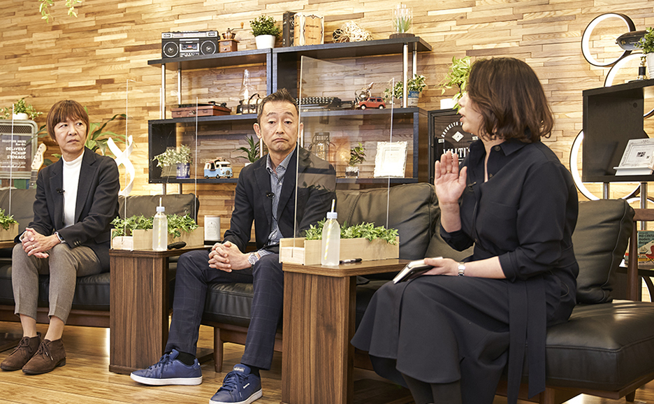 （左から）成田理砂、三原乙恵、今村優之氏、鶴切恵美氏