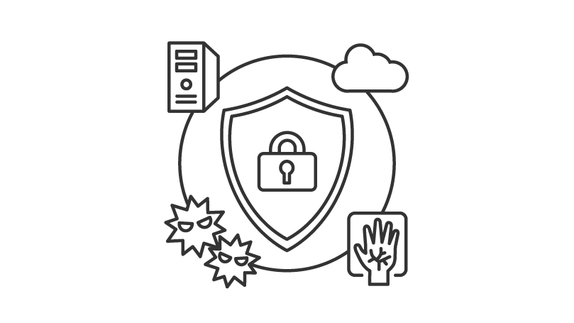 白地に青い丸が放射状に広がる抽象的なイラスト