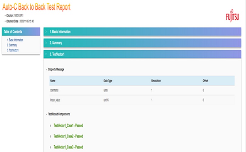 Auto C Back to Back Test Report