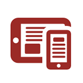 A red tablet and phone