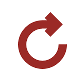 A red circle with a arrow