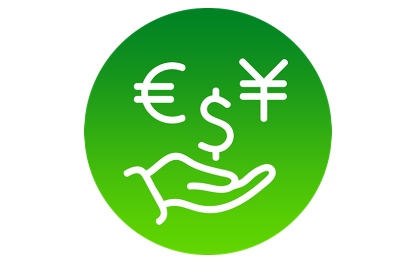 Enhanced Features & Benefits Global Currency Support icon