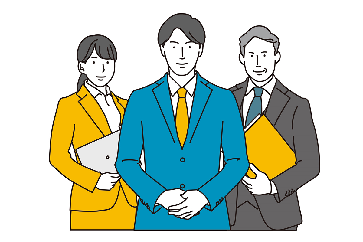 3人のビジネスパーソンのイラスト
