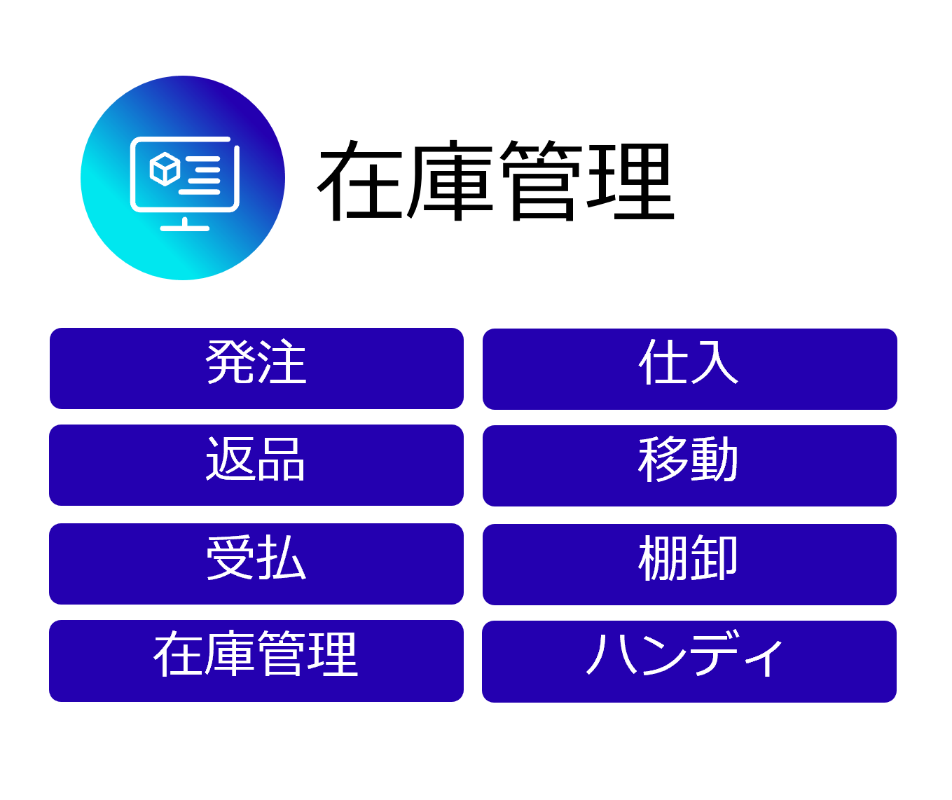 機能タイル:在庫管理