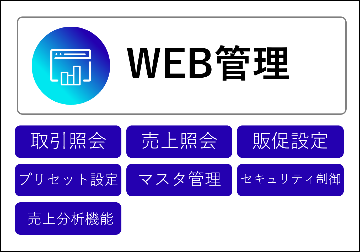 機能タイル:WEB管理