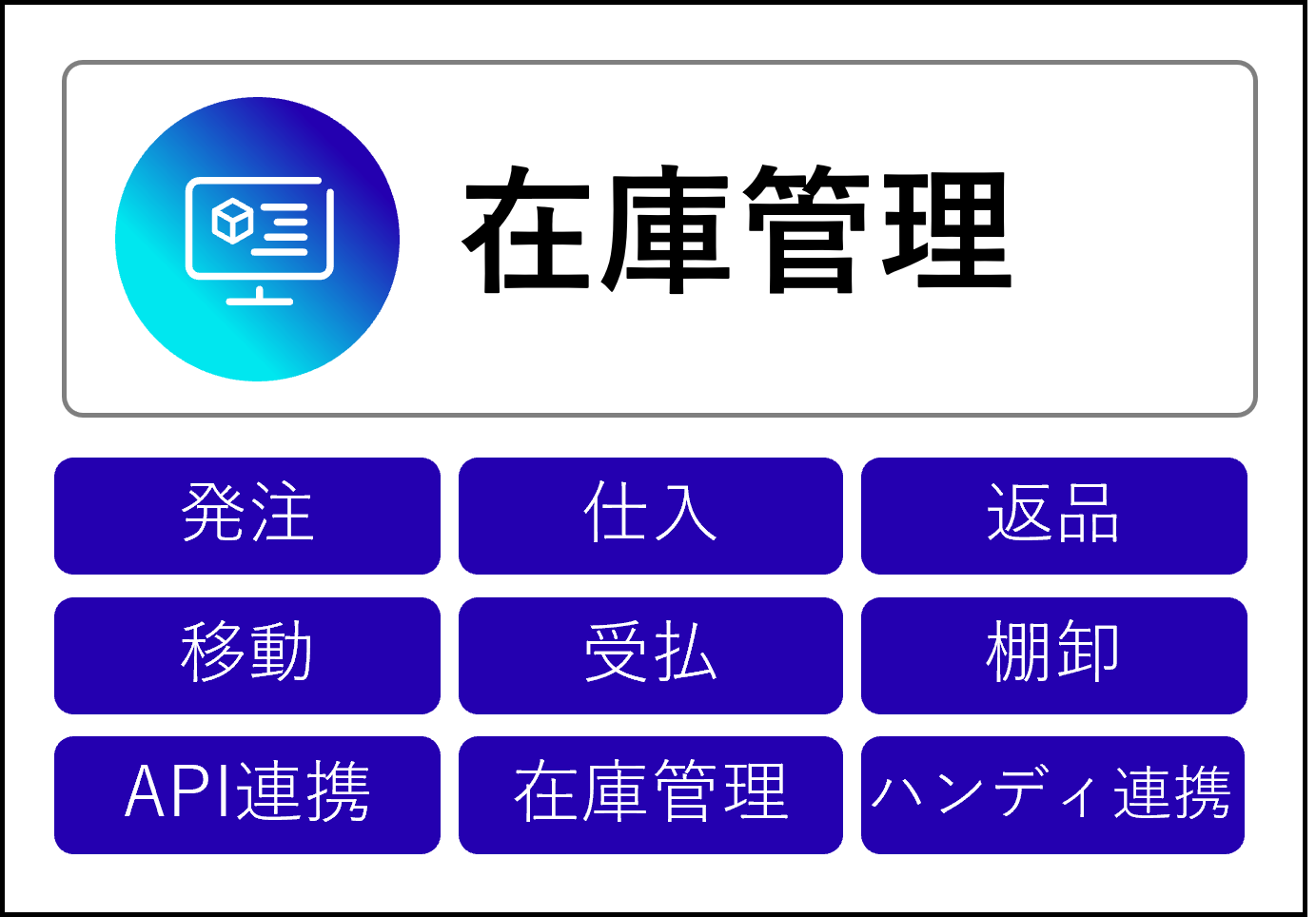 機能タイル:在庫管理