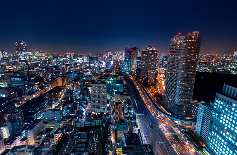 見下ろす東京の夜景