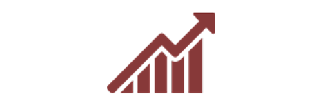 上昇する棒グラフのアイコン