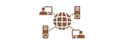 端末につながるネットワークのアイコン