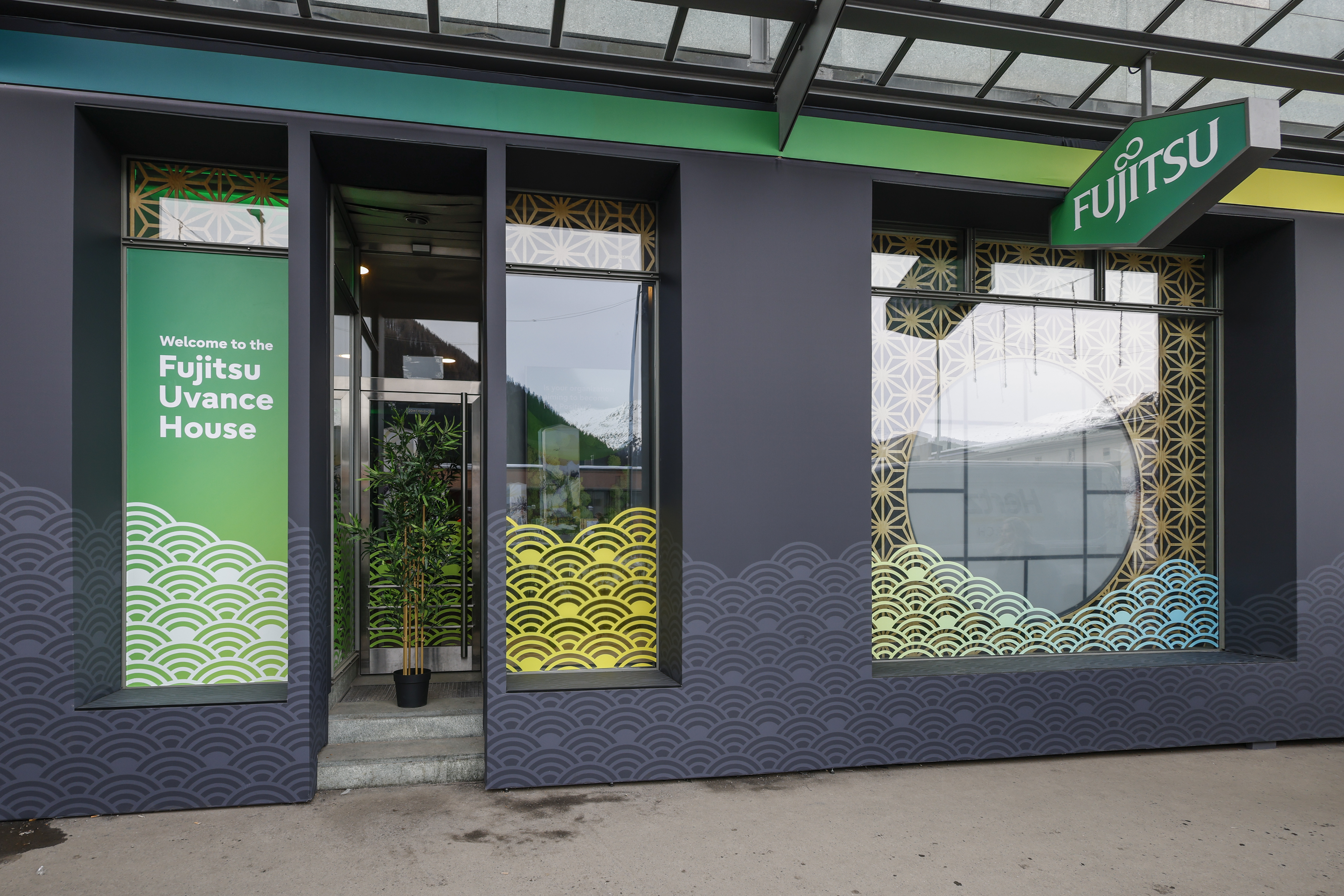 Exterior of “Fujitsu Uvance House” booth