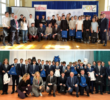 Students and staff ahead of the new school year