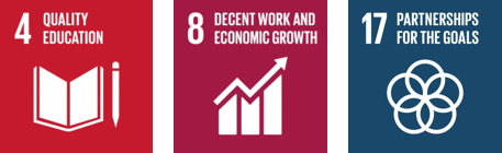 Goal4 Quality Education Goal8 Decent Work and Economic Growth　Goal17 Partnerships for the Goals