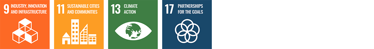 SDGs No.9 Industry, innovation and infrastructure SDGs No.11 Sustainable cities and communication SDGs No.13 Climate action SDGs No.17 Partnerships for the goals