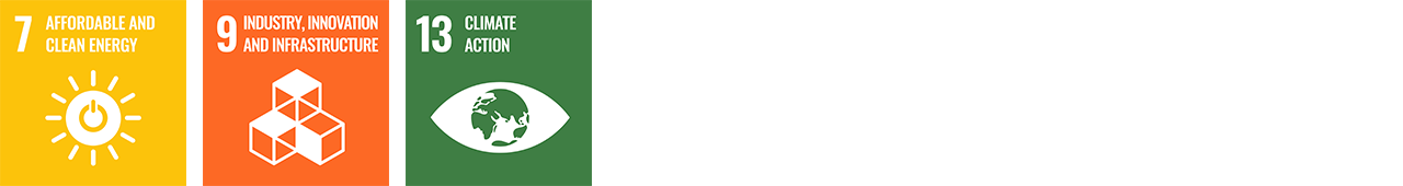 SDGs No.7 Affordable and clean energy　SDGs No.9 Industry, innovation and infrastructure　SDGs No.13 Climate action
