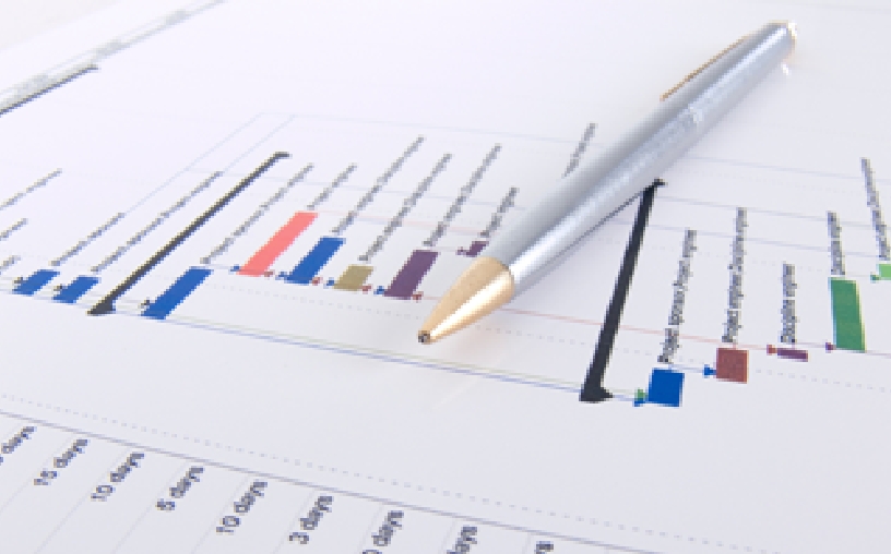 Paper with graphs printed on it and a pen