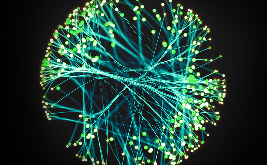 Image of abstract fiber-optics